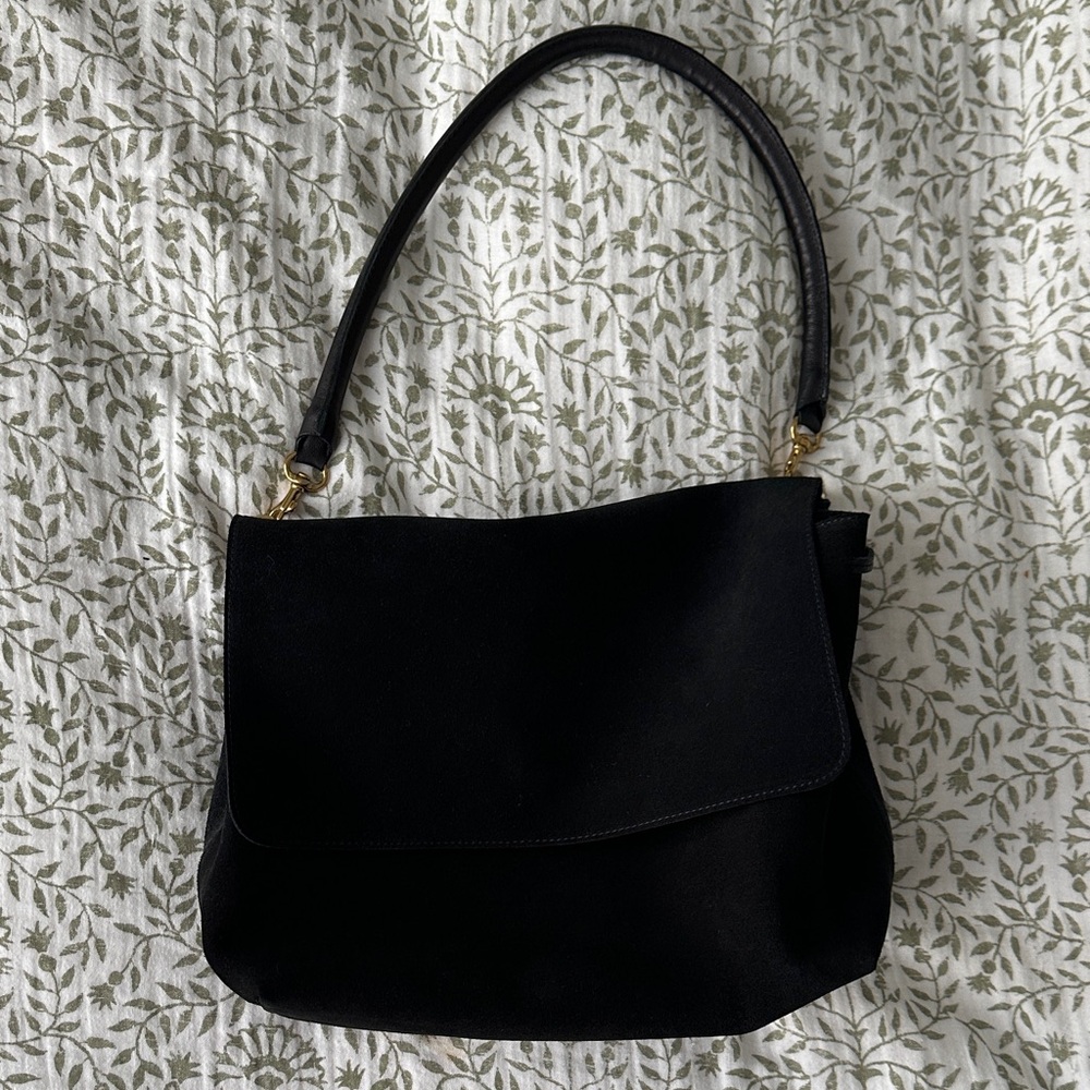 Clare V. • Black Suede Helene Bag